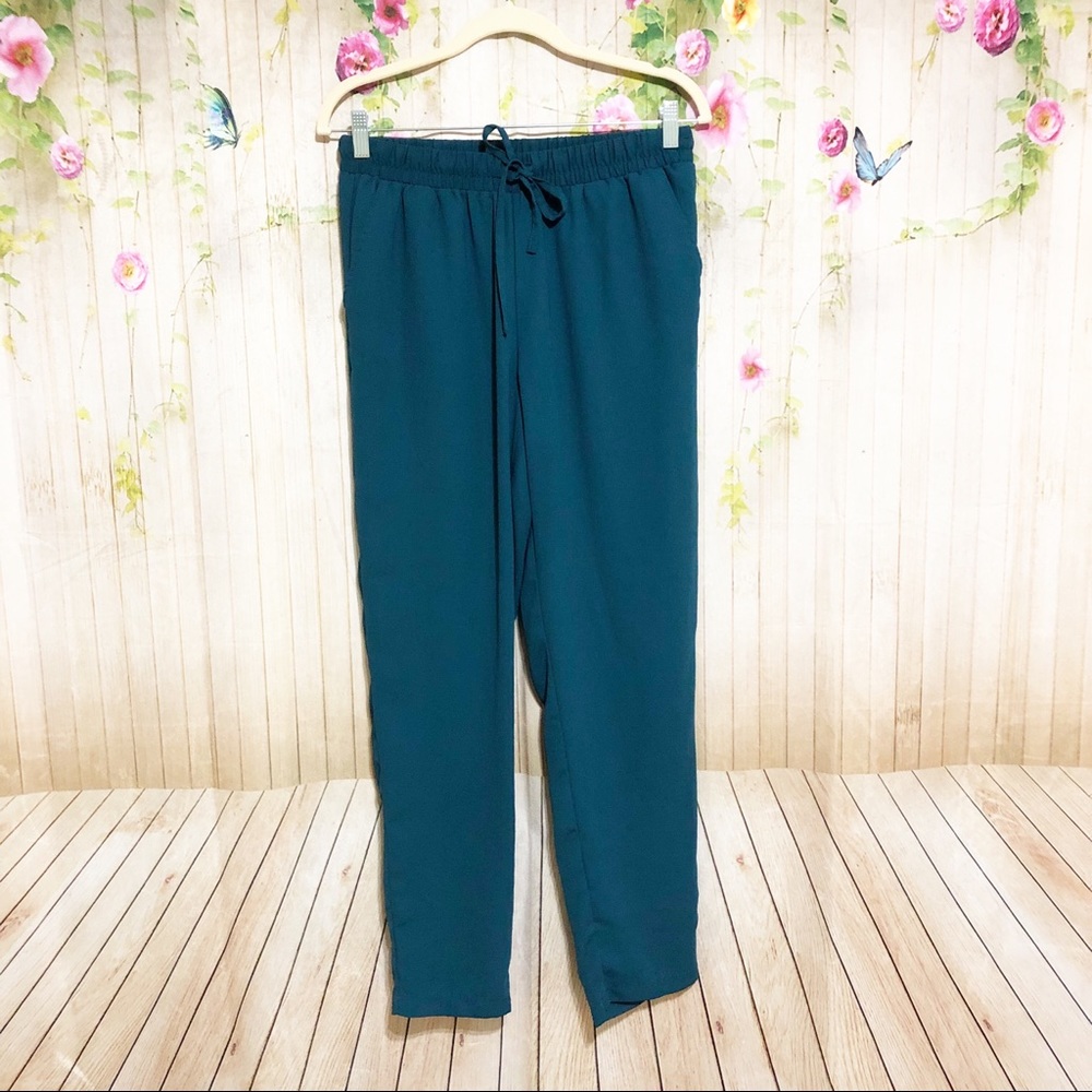 Relaxed Drawstring Women's Pants in Teal